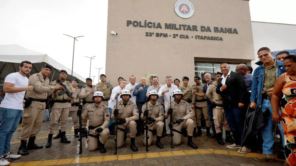 A nova unidade integrada que reúne a Delegacia Territorial (DT) da Polícia Civil e o Pelotão de Polícia Militar, em Itaparica,