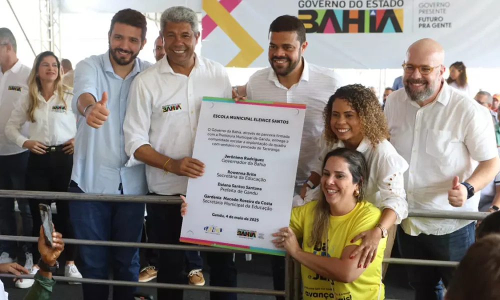 O município de Gandu, no Baixo Sul da Bahia, recebeu neste domingo (4) um pacote de investimentos do Governo do Estado voltado