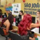 O posto de testagem para Infecções Sexualmente Transmissíveis (ISTs) montado no Parque de Exposições, em Salvador,