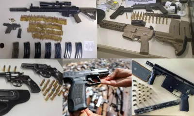 As Forças da Segurança da Bahia aumentaram em 18% o número de armas de fogo apreendidas no 1° semestre de 2025, na comparação com