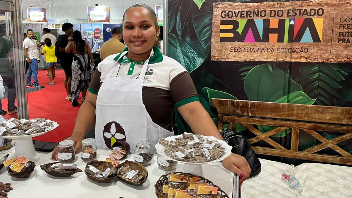 Uma das atrações do evento é a minifábrica de chocolate do Centro Estadual de Educação Profissional do Chocolate Nelson Schaun