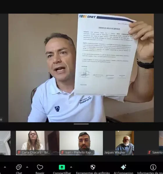 oficializar a assinatura da ordem de serviço que marca o início das obras emergenciais e da construção de uma nova ponte