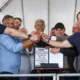 Durante a entrega de um pacote de obras em Ipecaetá, neste domingo (17), o deputado estadual Ângelo Coronel Filho e o federal,
