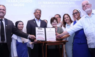 para a implantação de 30 novos leitos de UTI no Hospital Santo Antônio, em Salvador. A medida permitirá dobrar a capacidade de