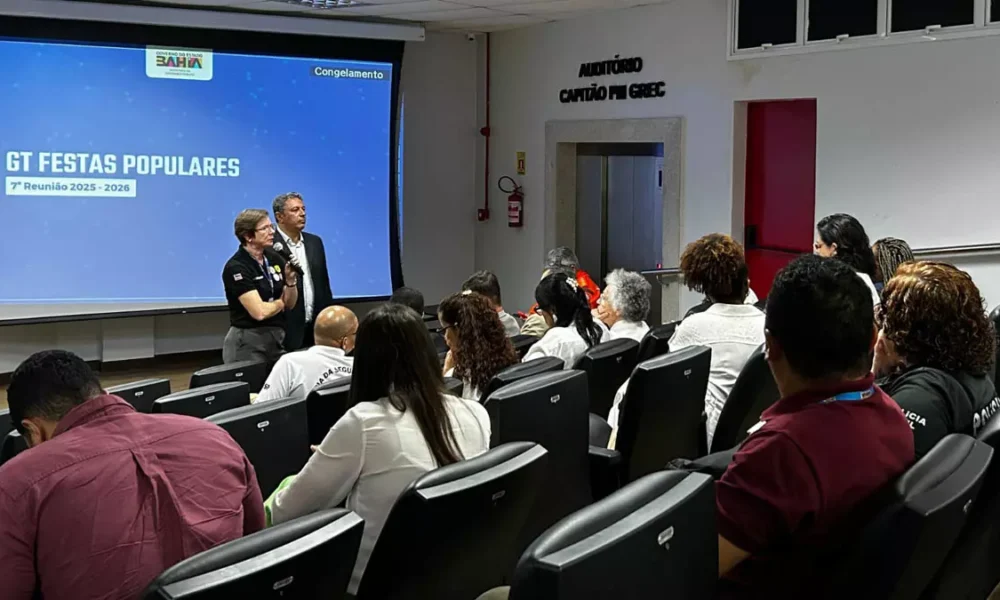 Grupo de Trabalho (GT) Festas Populares, presidido pela Secretaria da Segurança Pública. O encontro foi realizado no