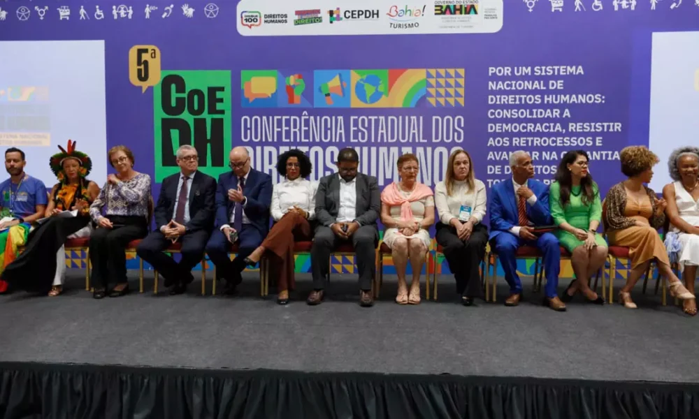 abertura da 5ª Conferência Estadual de Direitos Humanos (5ª ConDH), realizada nesta quarta-feira (8), no Hotel Fiesta, em Salvador.