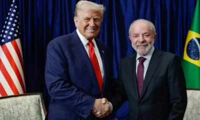 O presidente Luiz Inácio Lula da Silva se encontrou neste domingo (26) com o presidente dos Estados Unidos, Donald Trump,