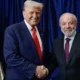 O presidente Luiz Inácio Lula da Silva se encontrou neste domingo (26) com o presidente dos Estados Unidos, Donald Trump,