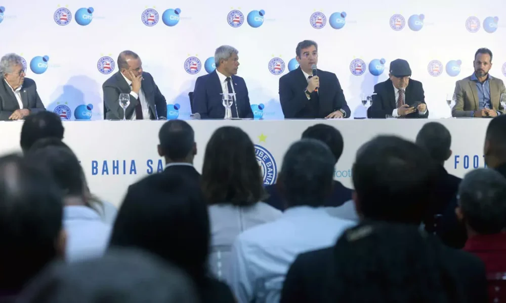 o Esporte Clube Bahia e o City Football Group lançaram oficialmente o empreendimento, um moderno centro de treinamento