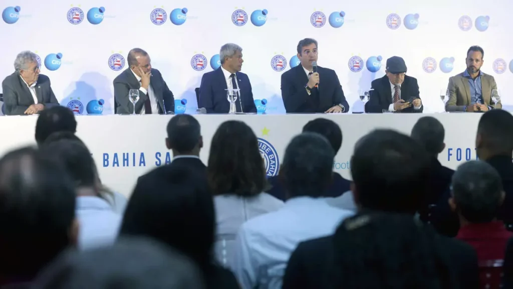 o Esporte Clube Bahia e o City Football Group lançaram oficialmente o empreendimento, um moderno centro de treinamento