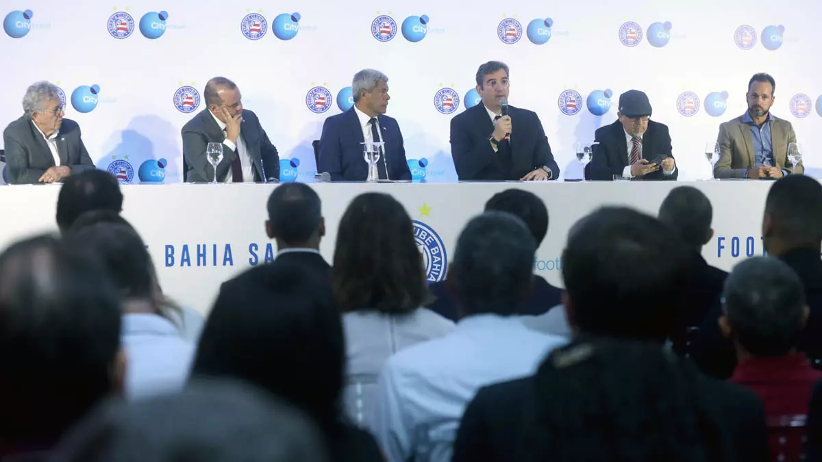 o Esporte Clube Bahia e o City Football Group lançaram oficialmente o empreendimento, um moderno centro de treinamento