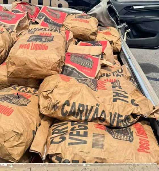Proteção Ambiental (Coppa) apreenderam, na manhã de sábado (25), cerca de 450kg de carvão vegetal que estavam sendo comercializados