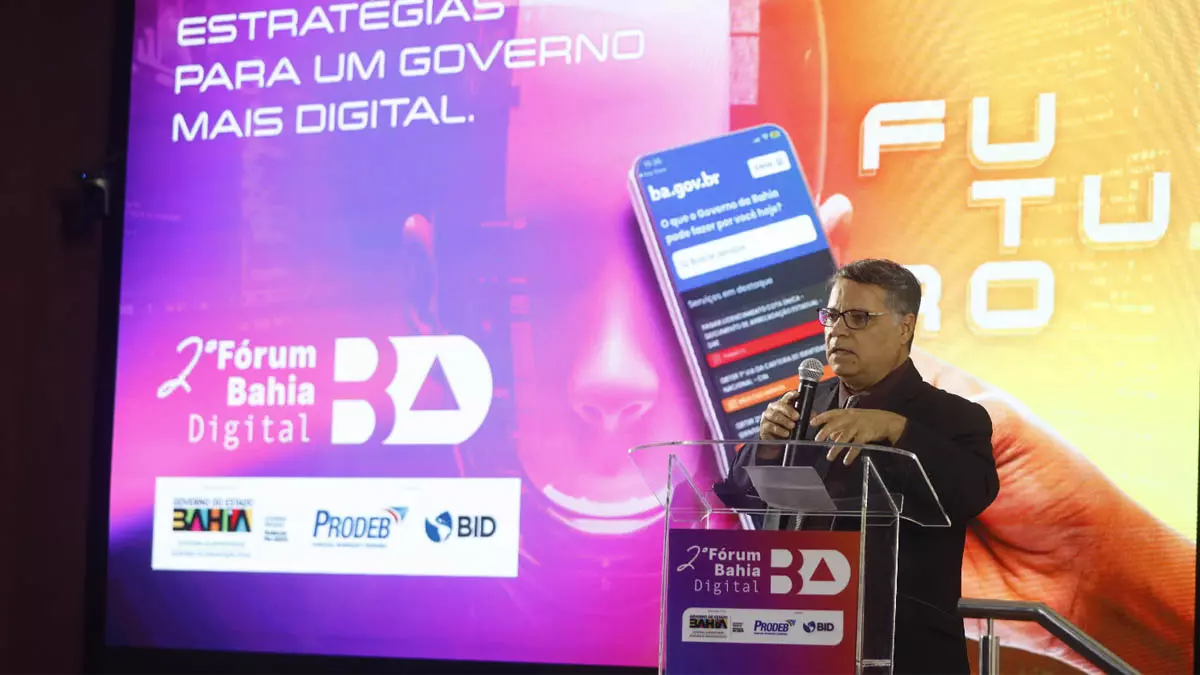 durante o 2º Fórum Bahia Digital, realizado no auditório da Secretaria de Administração Penitenciária e Ressocialização