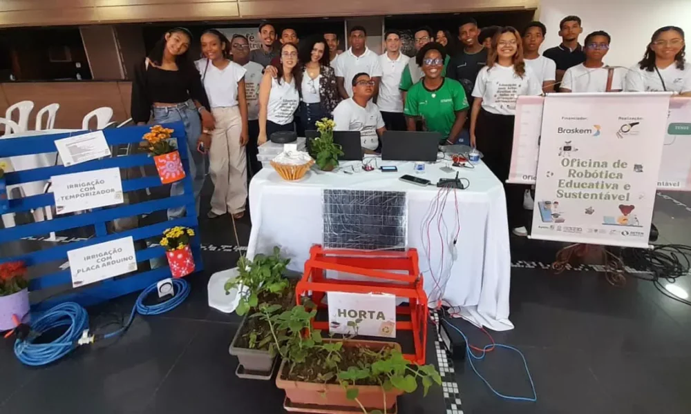 Um sistema automatizado de irrigação para hortas foi o destaque da Mostra Pedagógica “Educação com Arte: Direitos de Todas as