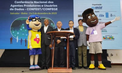 Até o dia 5 de dezembro, Salvador se torna o centro nacional das discussões sobre estatísticas e geociências ao sediar a Conferência