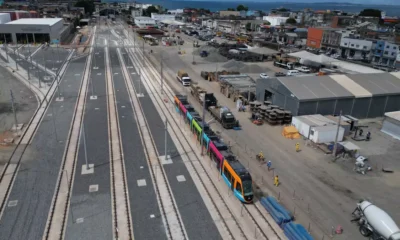 O primeiro teste de circulação do VLT, realizado nesta sexta-feira (19), marcou o início de uma nova fase do transporte sobre trilhos