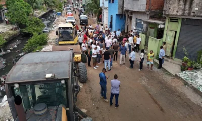 O governador Jerônimo Rodrigues visitou, neste sábado (31), as obras dos sistemas 2 e 3 de macro e microdrenagem em execução