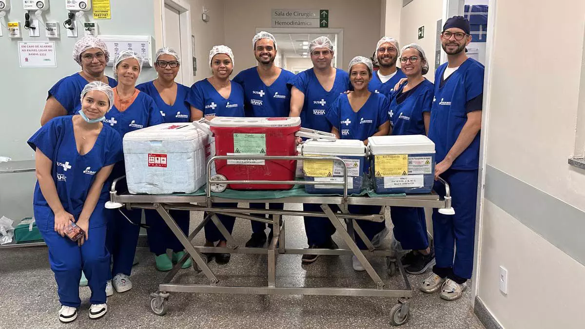 A Bahia alcançou, em 2025, a marca de 1.384 transplantes de órgãos realizados, número que representa um crescimento de 33%