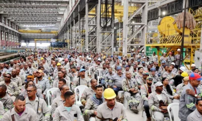 O governador Jerônimo Rodrigues participou, nesta segunda-feira (26), da retomada do Estaleiro Enseada com o carregamento