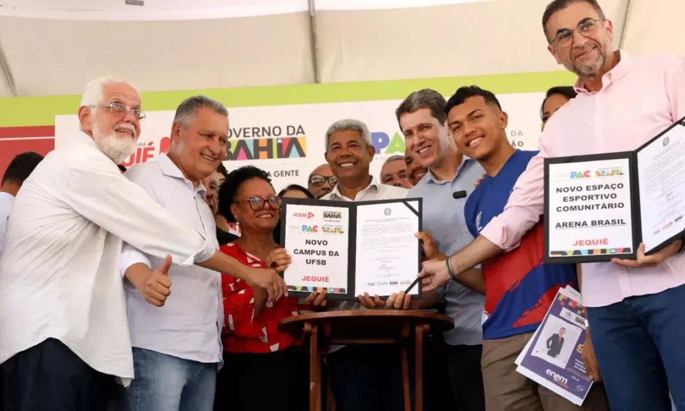 A construção do novo campus da Universidade Federal do Sul da Bahia (UFSB), em Jequié, avançou com a assinatura da ordem de serviço realizada