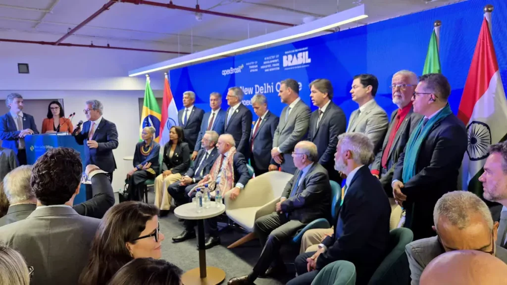 Em seu primeiro dia de agenda oficial na Índia, na manhã desta sexta-feira (20), em Nova Délhi, o governador Jerônimo Rodrigues participou