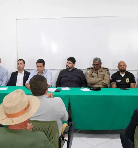 no Extremo Sul do estado. A comitiva contou com representantes das forças de segurança estaduais e federais, convocados para