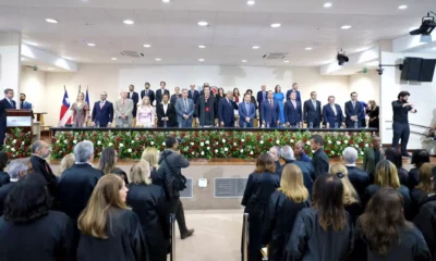 A cerimônia de posse do procurador-geral de Justiça Pedro Maia, reconduzido à chefia do Ministério Público do Estado da Bahia (MPBA),