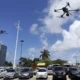tripuladas — conhecidas como superdrones — às Polícias Militar e Civil. O ato ocorreu em frente ao Centro de Operações e Inteligência (COI),