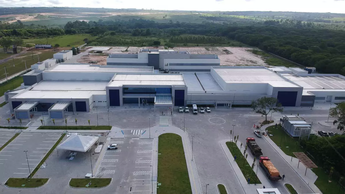As obras do Hospital Estadual do Litoral Norte, nova unidade da Secretaria da Saúde do Estado da Bahia (Sesab) em implantação