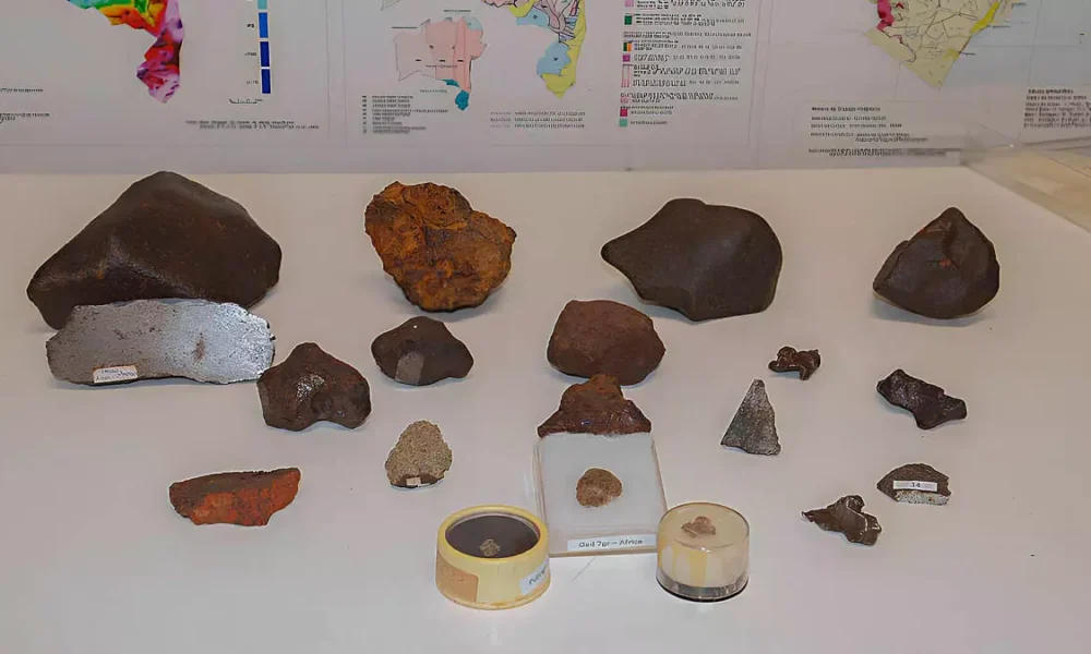 ampliado com a incorporação de uma coleção exclusiva de 74 amostras, composta por 62 fragmentos de meteoritos,