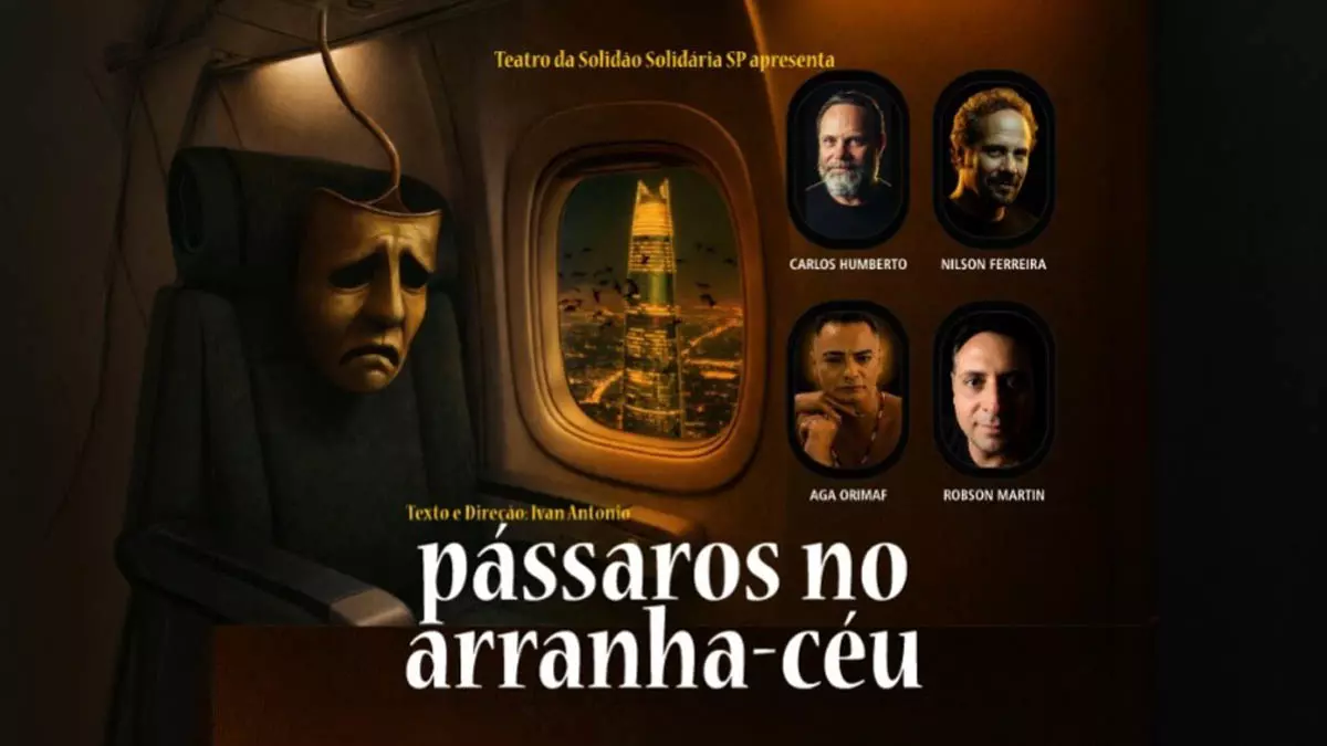 A Companhia Paulista do Teatro da Solidão Solidária estreia o espetáculo “Pássaros no Arranha-Céu” nos dias 28 de março (sábado),