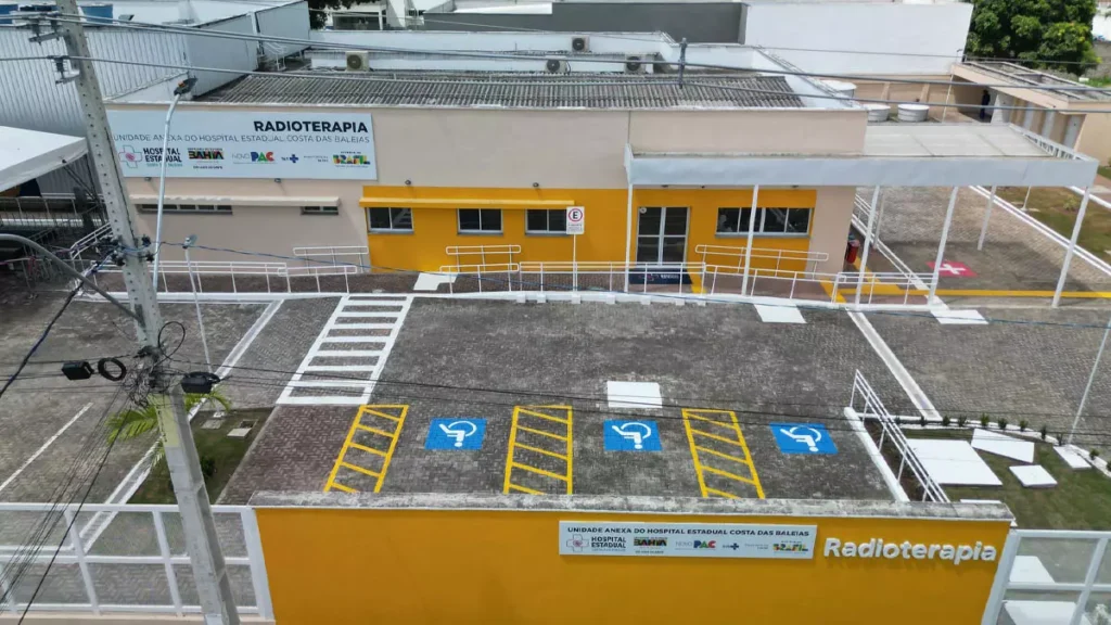 Serviço de Radioterapia do Hospital Estadual Costa das Baleias (HECB), em Teixeira de Freitas, no Extremo Sul da Bahia.