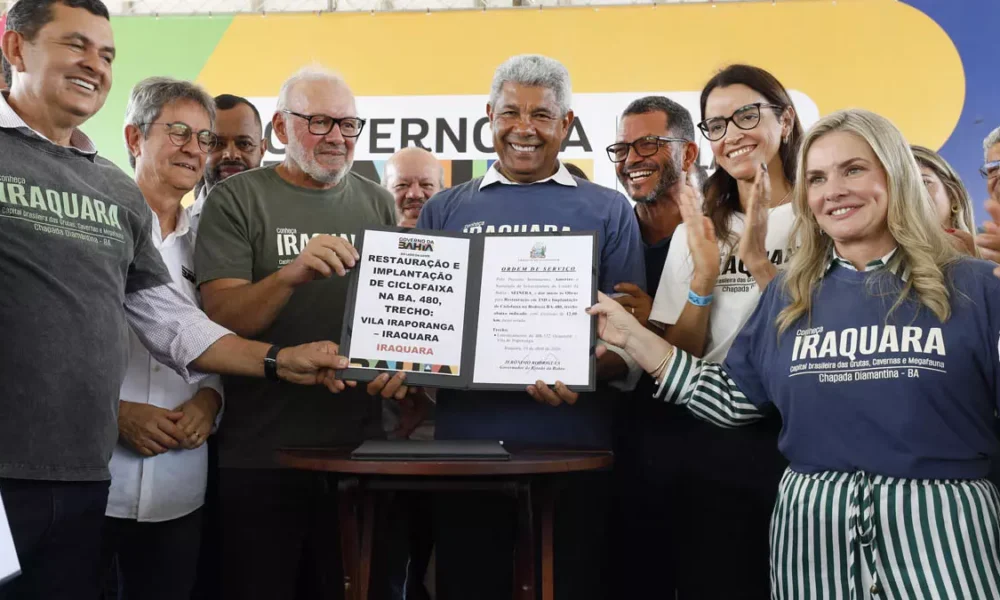 Iraquara, no território de identidade da Chapada Diamantina, onde cumpriu uma série de entregas voltadas à ampliação da infraestrutura