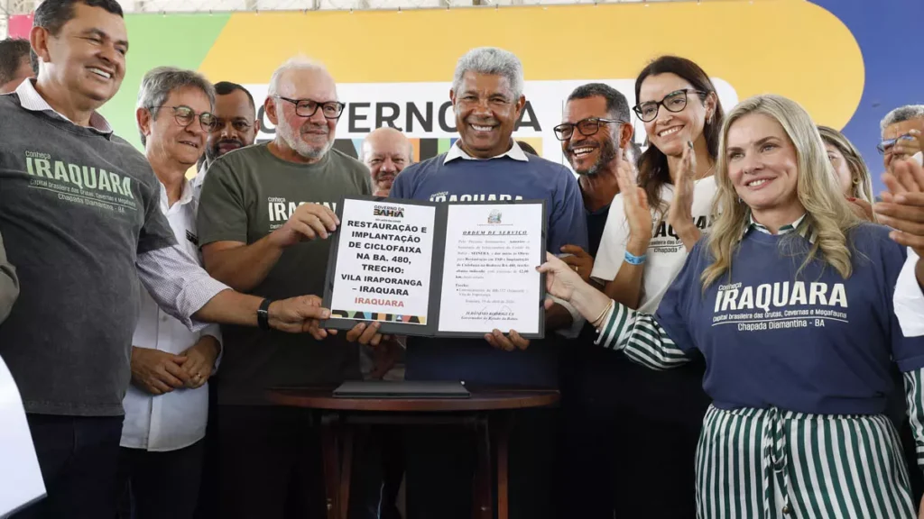 Iraquara, no território de identidade da Chapada Diamantina, onde cumpriu uma série de entregas voltadas à ampliação da infraestrutura