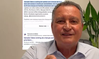 O pré-candidato ao Senado pela Bahia, Rui Costa, criticou os indicadores da educação em Salvador e apontou falhas na condução