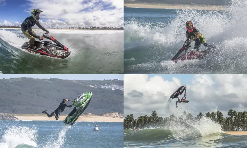 Pilotos de elite do jet ski freeride já estão na Bahia para disputar a Copa do Mundo Jet Waves, que acontece entre sexta-feira (8)