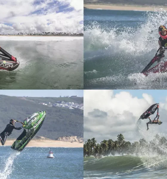 Pilotos de elite do jet ski freeride já estão na Bahia para disputar a Copa do Mundo Jet Waves, que acontece entre sexta-feira (8)