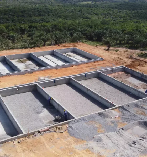 A Embasa avança com as obras de implantação do sistema de esgotamento sanitário no município de Ruy Barbosa,