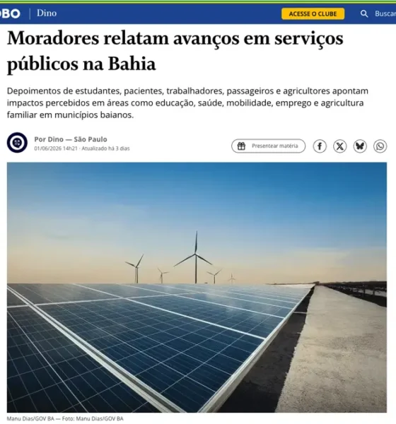 mobilidade, geração de empregos e agricultura familiar, ganharam destaque nacional em reportagem publicada pelo jornal O Globo.