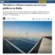 mobilidade, geração de empregos e agricultura familiar, ganharam destaque nacional em reportagem publicada pelo jornal O Globo.