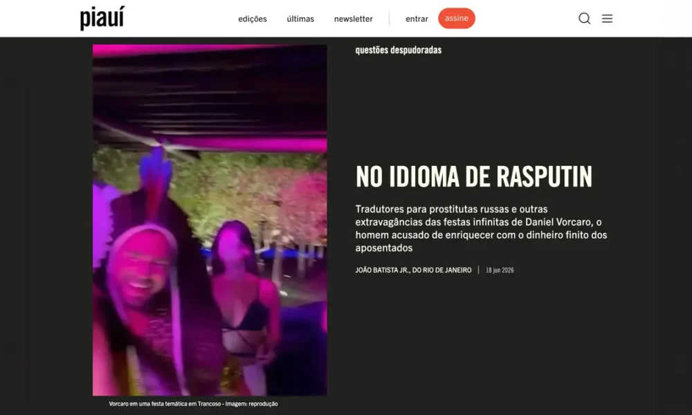 Publicado no site da revista Piauí em 18 de junho, o texto “No idioma de Rasputin — Tradutores para prostitutas russas e outras