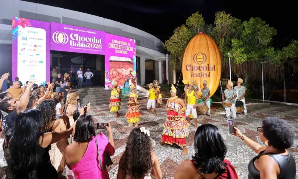 O Chocolat Bahia 2026, considerado o maior festival de cacau e chocolate da América Latina, foi aberto na quinta-feira (23),