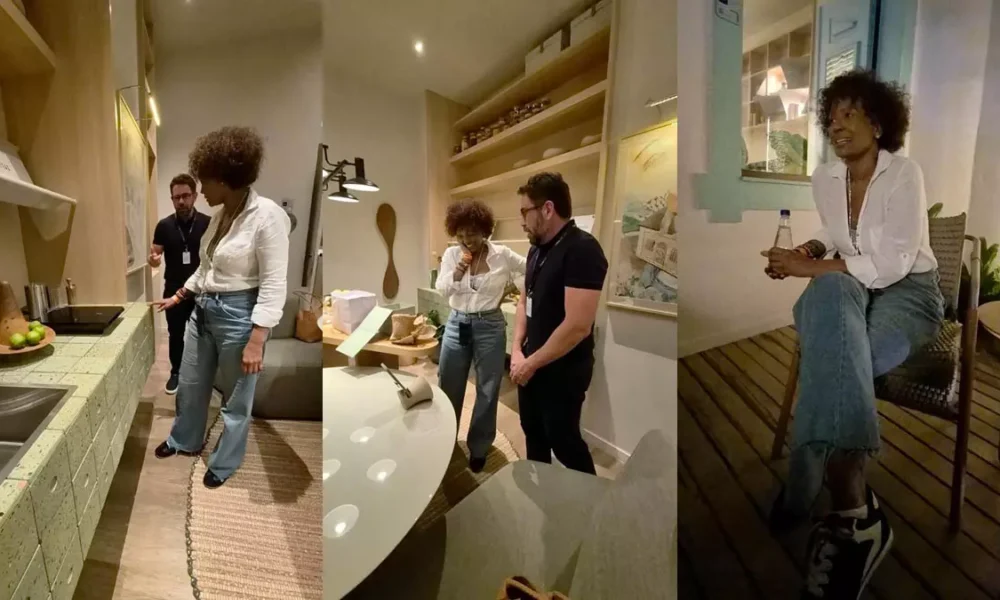 A atriz, cantora e ativista Isabel Fillardis aproveitou sua passagem por Salvador para visitar o ambiente “Dois Jeitos, Um Querer”,