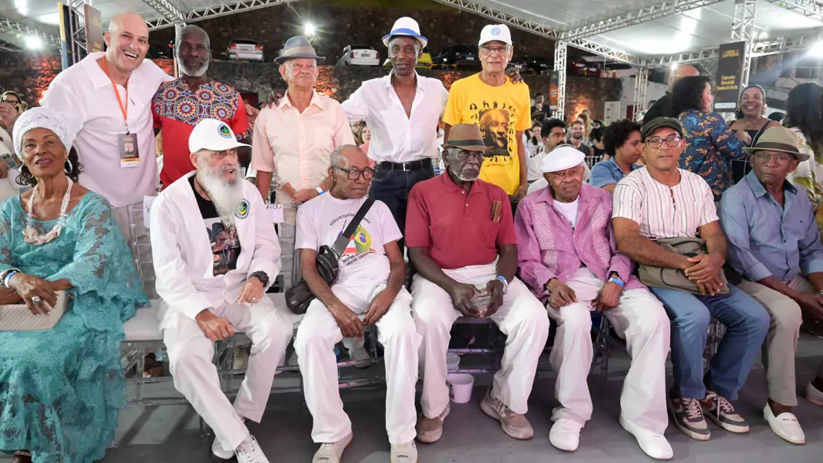 Mestre João Grande, um dos maiores nomes da Capoeira Angola. Aos 93 anos, o mestre integra uma programação voltada à valorização
