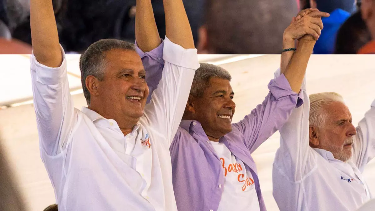 Os perfis no Instagram do governador Jerônimo Rodrigues (PT), do senador Jaques Wagner (PT) e do ex-ministro Rui Costa (PT)