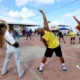 Crianças, jovens e moradores de Praia Grande participaram, neste sábado (29), de um Dia de Lazer com atividades esportivas,