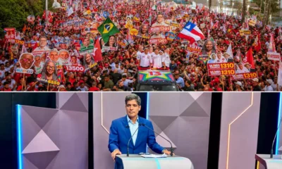 de 15 minutos com o ex-prefeito de Salvador, ACM Neto, um dos principais nomes na corrida pelo Governo da Bahia.