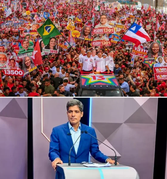 de 15 minutos com o ex-prefeito de Salvador, ACM Neto, um dos principais nomes na corrida pelo Governo da Bahia.