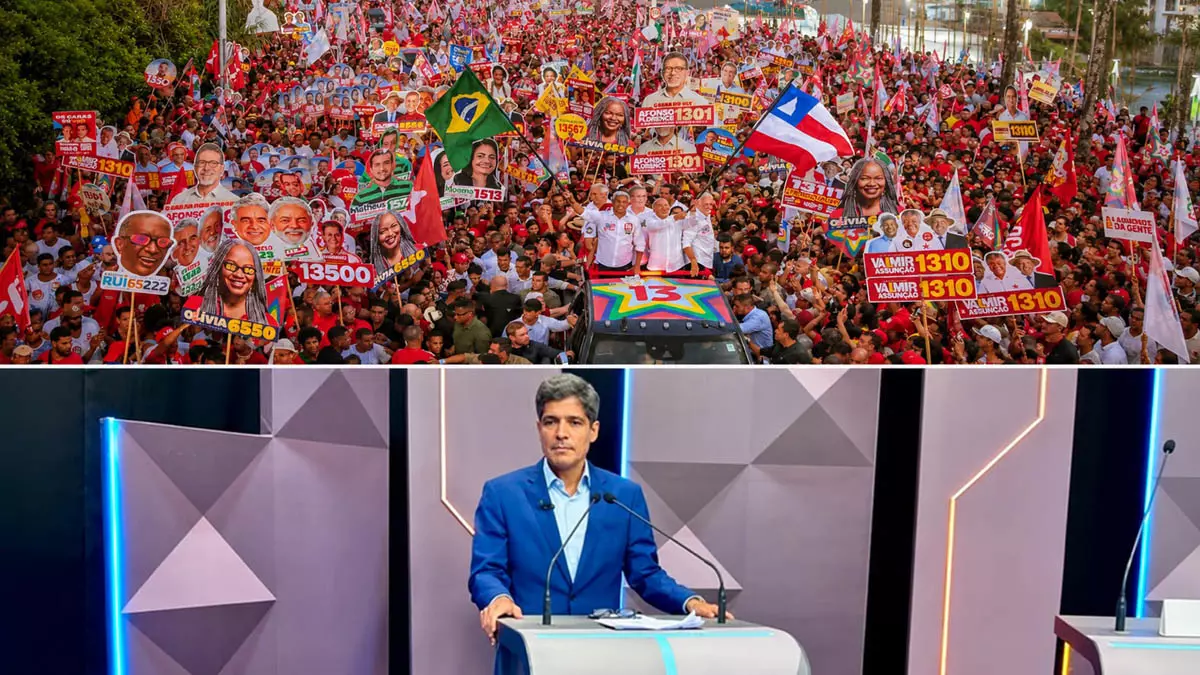 de 15 minutos com o ex-prefeito de Salvador, ACM Neto, um dos principais nomes na corrida pelo Governo da Bahia.
